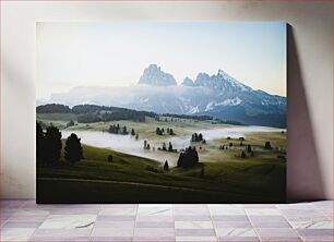 Πίνακας, Misty Mountain Landscape Ομιχλό Ορεινό Τοπίο