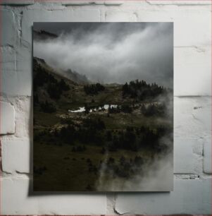 Πίνακας, Misty Mountain Landscape Ομιχλό Ορεινό Τοπίο