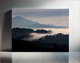 Πίνακας, Misty Mountain Landscape Ομιχλό Ορεινό Τοπίο