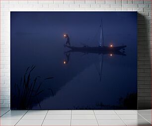 Πίνακας, Misty Night on a Calm Waters Misty Night σε ήρεμα νερά