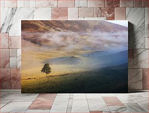 Πίνακας, Misty Rural Landscape Θολωμένο Αγροτικό Τοπίο