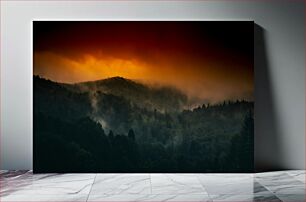 Πίνακας, Misty Sunrise over Forest Misty Sunrise πάνω από το Δάσος