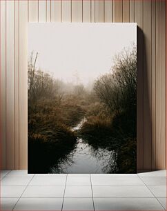 Πίνακας, Misty Wetland Landscape Ομιχλώδες Υγροτόπιο