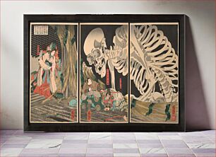 Πίνακας, Mitsukuni Defying the Skeleton Specter (1910) by Utagawa Kuniyoshi