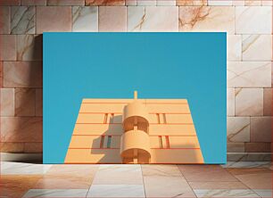 Πίνακας, Modern Apartment Building Against Blue Sky Μοντέρνα Πολυκατοικία στο Μπλε Ουρανό