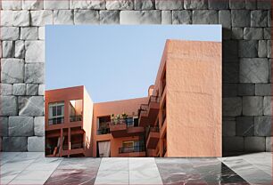 Πίνακας, Modern Apartment Building Against Clear Sky Σύγχρονη πολυκατοικία με καθαρό ουρανό