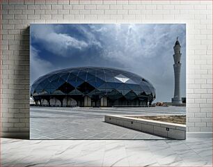 Πίνακας, Modern Architectural Building With Dome and Minaret Σύγχρονο αρχιτεκτονικό κτήριο με τρούλο και μιναρέ