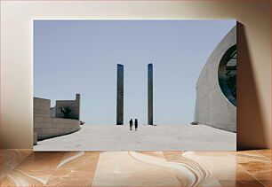 Πίνακας, Modern Architecture and Distant Couple Μοντέρνα Αρχιτεκτονική και Μακρινό Ζευγάρι