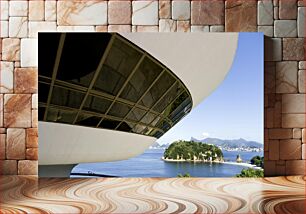 Πίνακας, Modern Architecture Overlooking Coastal Landscape Σύγχρονη Αρχιτεκτονική με θέα στο Παράκτιο Τοπίο