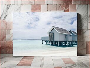 Πίνακας, Modern Beach Houses on the Water Μοντέρνα Παραθαλάσσια Σπίτια στο Νερό