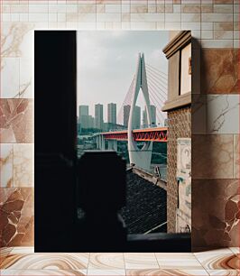 Πίνακας, Modern Bridge with City Skyline Σύγχρονη γέφυρα με τον ορίζοντα της πόλης