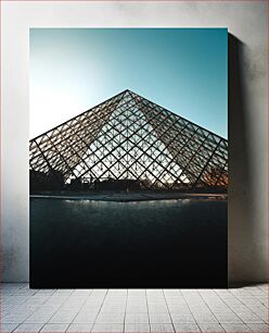 Πίνακας, Modern Glass Pyramid Μοντέρνα Γυάλινη Πυραμίδα