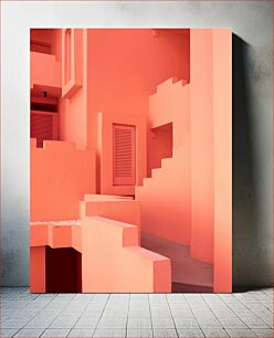 Πίνακας, Modern Pink Architecture Μοντέρνα Ροζ Αρχιτεκτονική