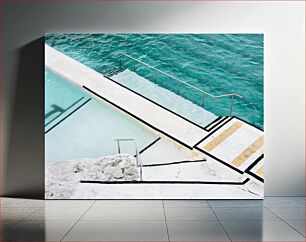 Πίνακας, Modern Pool Overlooking the Sea Μοντέρνα πισίνα με θέα στη θάλασσα