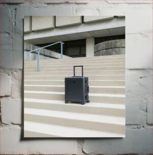 Πίνακας, Modern Suitcase on Stairs Μοντέρνα βαλίτσα σε σκάλες