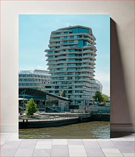 Πίνακας, Modern Waterfront Building Μοντέρνο Παραθαλάσσιο Κτίριο