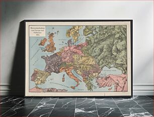 Πίνακας, Momentaufnahme von Europa und Halbasien 1914 / W. Kaspar fec
