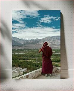 Πίνακας, Monk Observing Landscape Μοναχός Παρατηρώντας Τοπίο