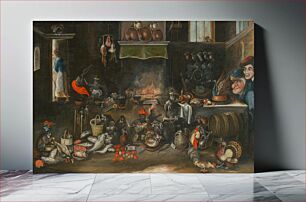 Πίνακας, Monkeys in the kitchen, Frans Francken II
