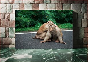 Πίνακας, Monkeys on the Road Πίθηκοι στο δρόμο