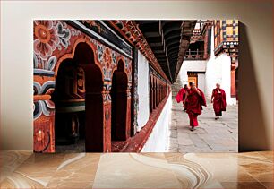 Πίνακας, Monks Walking in a Monastery Μοναχοί που περπατούν σε μοναστήρι