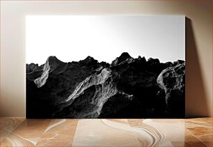 Πίνακας, Monochrome Rocky Landscape Μονόχρωμο Βραχώδες Τοπίο
