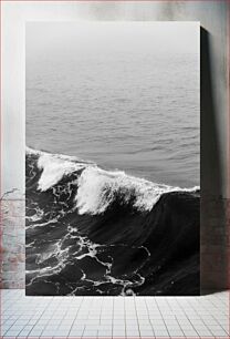 Πίνακας, Monochrome Sea Waves Μονόχρωμα κύματα θάλασσας