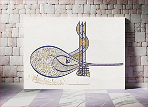 Πίνακας, Monogram vintage calligraphic Sultan’s insignia, remixed from original artwork by Sultan Süleiman the Magnificent