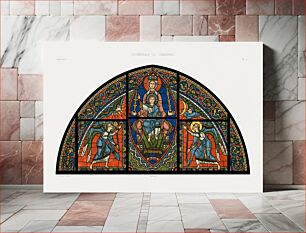 Πίνακας, Monographia of the cathedral of Chartres, Chrome lithography of the stained glass window: The life of Jesus, Paris, Imprimerie imperiale, (1867)