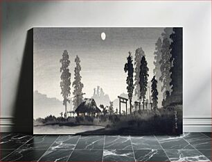 Πίνακας, Moon at Egota, Tokyo (ca.1926–1927) by Hiroaki Takahashi