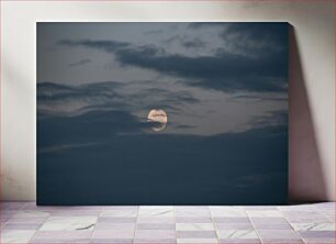 Πίνακας, Moon Behind Clouds Φεγγάρι πίσω από σύννεφα