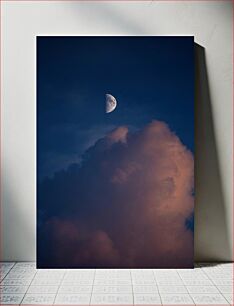 Πίνακας, Moon Behind Clouds Φεγγάρι πίσω από σύννεφα