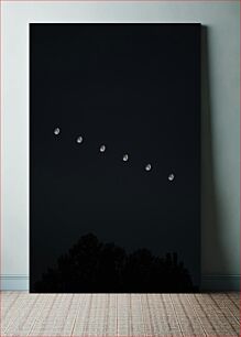 Πίνακας, Moon Phases Over Trees Φάσεις της Σελήνης πάνω από δέντρα