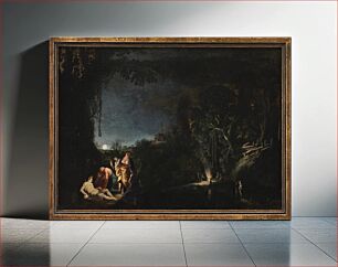 Πίνακας, Moonlight landscape with mythological (?) motif by Moyses Van Wtenbrouck