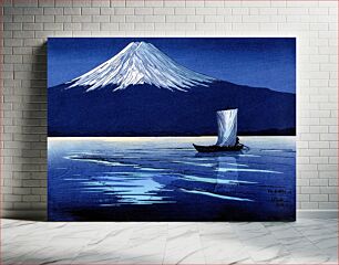 Πίνακας, Moonlight on Mt. Fuji (1920-1929) vintage painting by Lilian May Miller