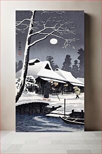 Πίνακας, Moonlight on Snow (1936) by Hiroaki Takahashi