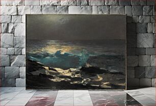 Πίνακας, Moonlight, Wood Island Light by Winslow Homer