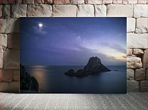 Πίνακας, Moonlit Ocean Landscape Φεγγαρόφωτο Ωκεάνιο Τοπίο