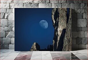 Πίνακας, Moonlit Rocky Landscape Φεγγαρόφωτο βραχώδες τοπίο