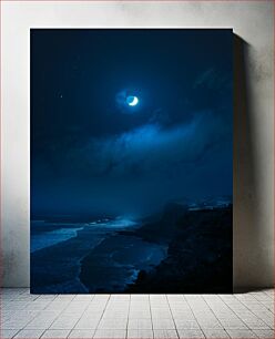 Πίνακας, Moonlit Seascape Φεγγαρόφωτο Θαλασσογραφία