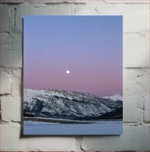 Πίνακας, Moonlit Snowy Mountains Χιονισμένα βουνά με φεγγάρι