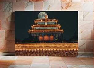 Πίνακας, Moonlit Temple Φεγγαρόφωτος Ναός