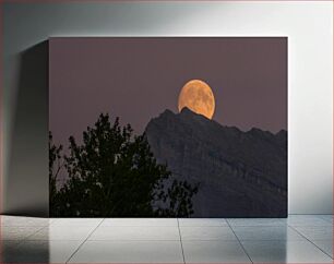 Πίνακας, Moonrise Over Mountains Ανατολή Σελήνης πάνω από βουνά