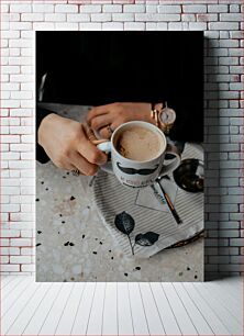 Πίνακας, Morning Coffee by Hand Πρωινός καφές με το χέρι