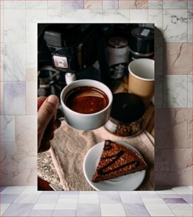 Πίνακας, Morning Coffee with Pastry Πρωινός Καφές με Ζαχαροπλαστική