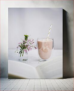 Πίνακας, Morning Smoothie and Flowers Πρωινό Smoothie και Λουλούδια