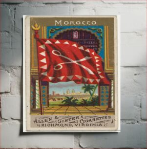 Πίνακας, Morocco, from Flags of All Nations, Series 1 (N9) for Allen & Ginter Cigarettes Brands