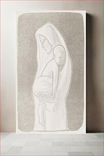 Πίνακας, Mother, a fragment from the tampere cathedral altar fresco, 1907, by Magnus Enckell