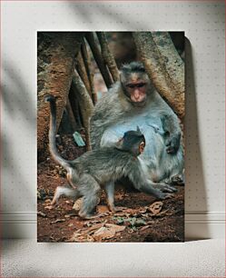 Πίνακας, Mother and Baby Monkeys Μητέρα και μωρά μαϊμούδες