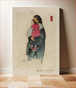 Πίνακας, Mother and Child by Helen Hyde (1868-1919)